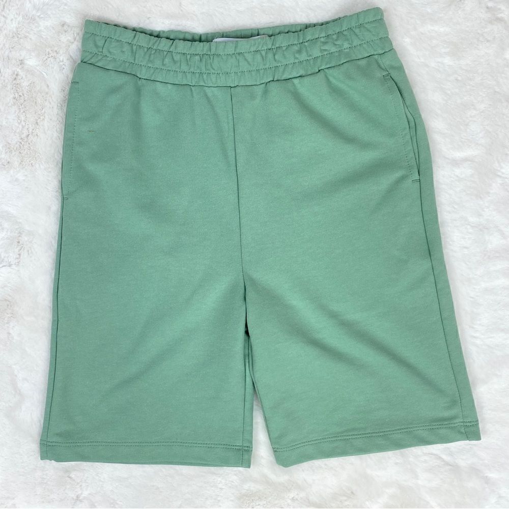 Nordstrom Rack Jersey Knit Sweat Shorts Sage Green‎ 7 Elastic Waist Pull On